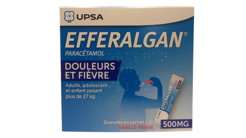 3400930006122 Efferalgan 500mg 10 sachets vanille fraise